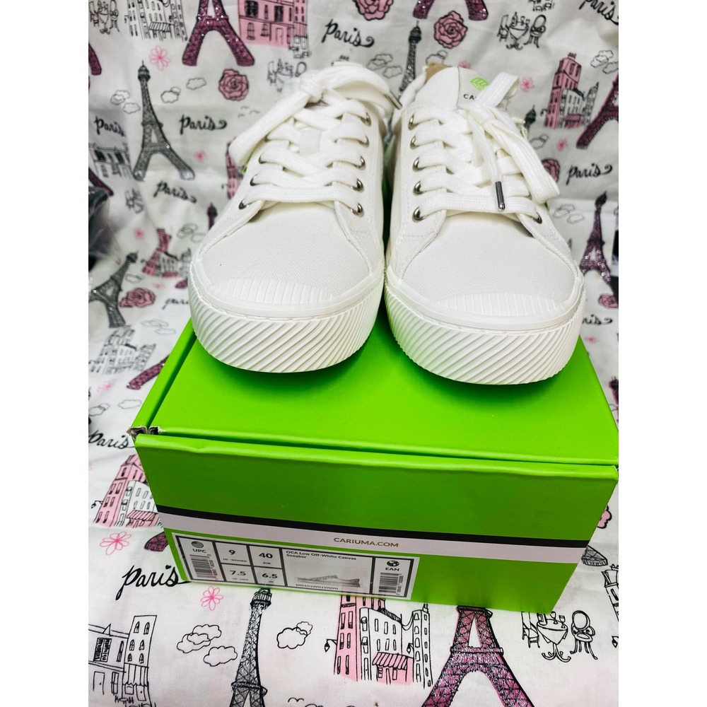 Cariuma OCA Low Off-White Canvas Sneakers Womens 9 Mens 7.5 100103W01W090